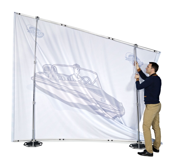 Messewand EXPOLINC B 4,40 m x H 2,50 m Typ Fabric System